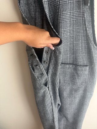Mono de invierno a cuadros
