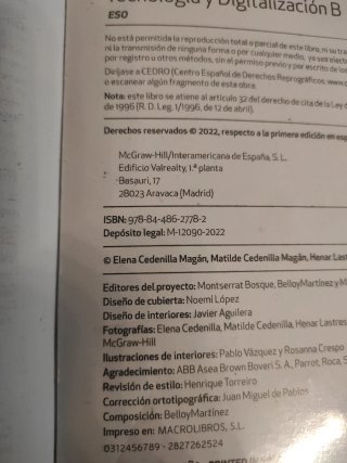 Tecnología y Digitalización B 2o ESO