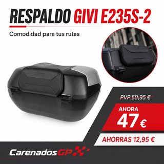 RESPALDO GIVI  V49-V59 MAXIA E235S-2 Negro