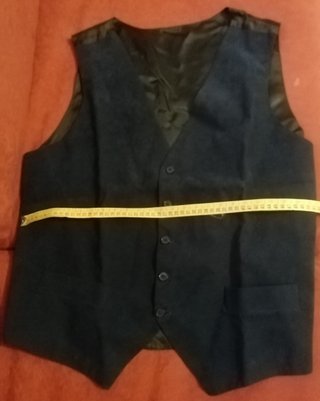 Gilet uomo vintage alcantara blu