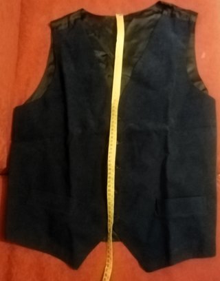 Gilet uomo vintage alcantara blu