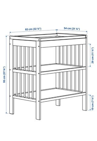Cambiador Bebé Blanco Ikea gulliver