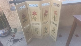 Biombo Provenzal Shabby Chic 4 hojas