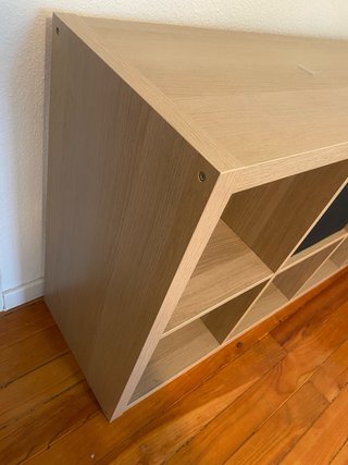Estantería KALLAX 8 cubos efecto roble blanco