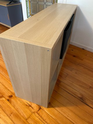 Estantería KALLAX 8 cubos efecto roble blanco