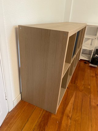 Estantería KALLAX 8 cubos efecto roble blanco