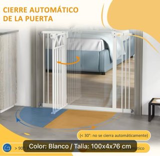 Barrera seguridad perro/niño 100x4x76 cm