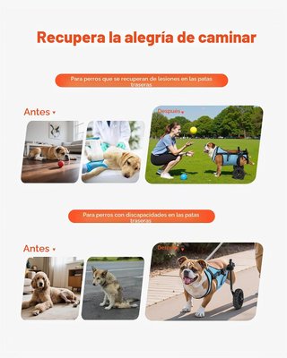 VEVOR Silla de Ruedas para Perros  Patas traseras