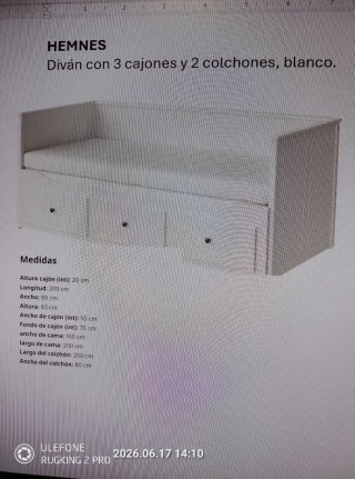 Diván cama con 2 colchones