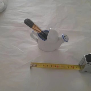 Brocha maquillaje soporte cerámica