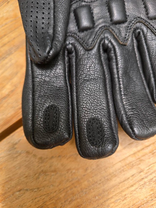 Guantes Moto Venti Cuero Negro Talla L