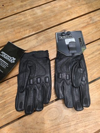 Guantes Moto Venti Cuero Negro Talla L