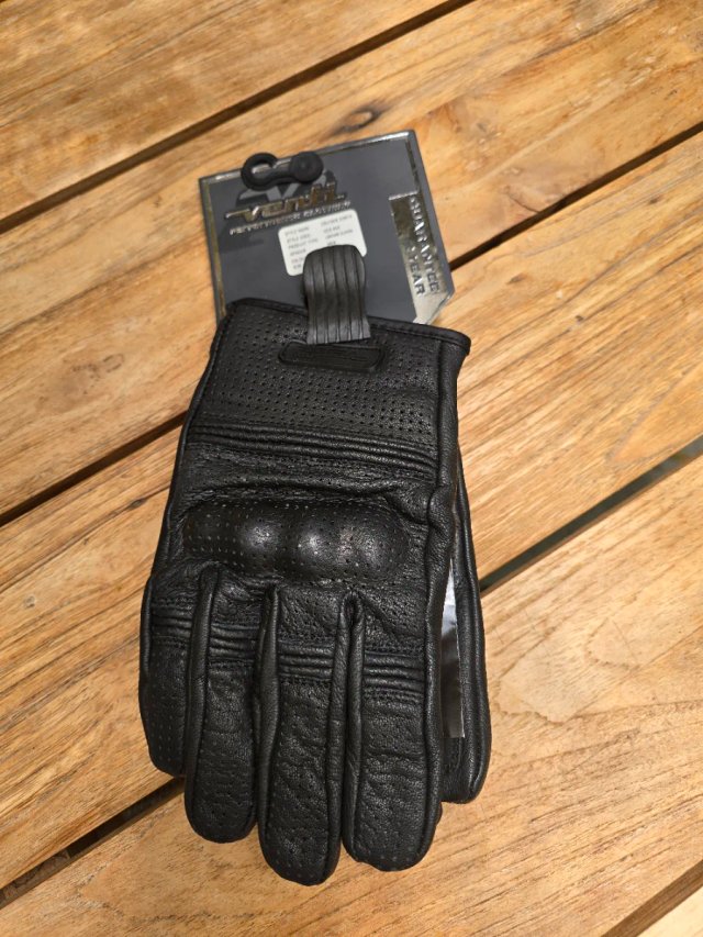 Guantes Moto Venti Cuero Negro Talla L