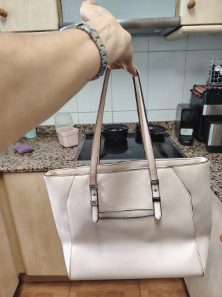 Bolso Guess Troquelado Beige Original