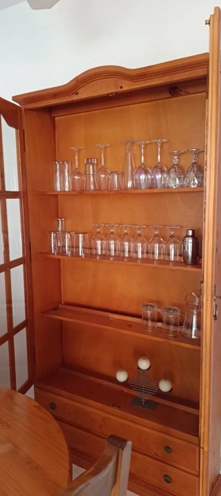 Vitrina Provenzal Madera Pino Cristal