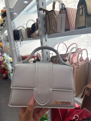 Bolso Jacquemu negro ,Marrón , plaateado