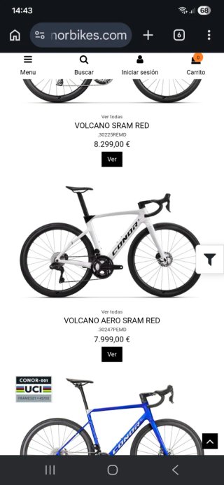 Bicicleta WRC Volcano Aero Sram Red d1 etap