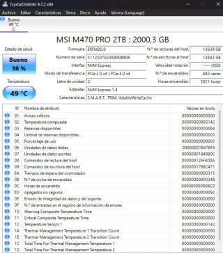 SSD MSI SPATIUM M470 PRO 2TB PCIe 4.0 NVMe