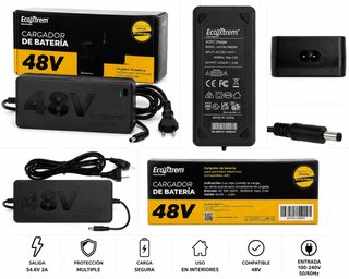 Cargador EcoXtrem 48V 2A Patinete Eléctrico