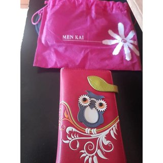 Cartera MEN KAI búho roja/rosa