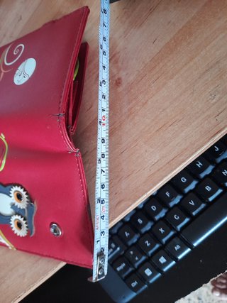 Cartera MEN KAI búho roja/rosa