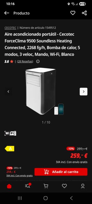 Cecotec ForceClima 9500 AC Portátil