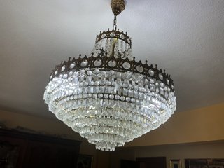Lámpara de salón señorial de cristal