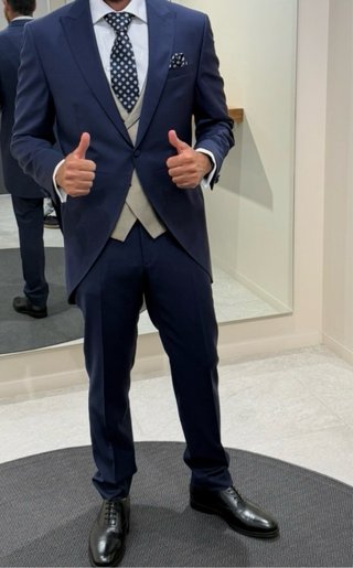 Traje de novio Roberto Vicenti azul Talla 52. T