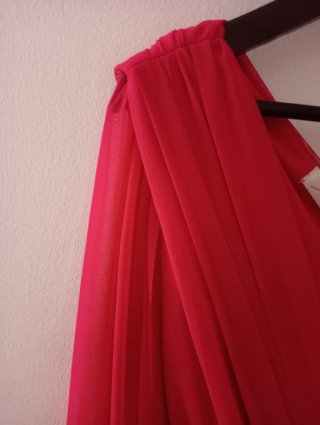 Vestido largo fiesta rosa/rojo