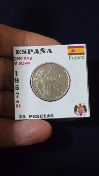 España 25 Pesetas 1957 *61 Franco