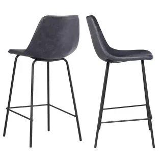 PACK 2 TABURETES BAR VINTAGE GRIS OSCURO
