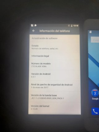2 Teléfonos ZTE Negro y Blanco
