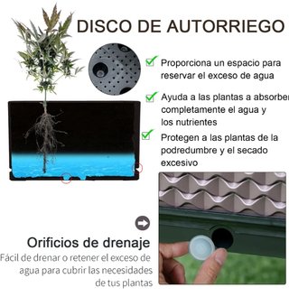 Juego 2 Jardineras Exterior Plástico