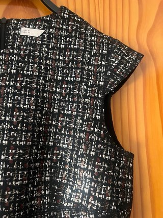 Vestido  negro y multicolor
