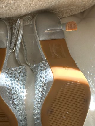 Scarpe eleganti argento con strass