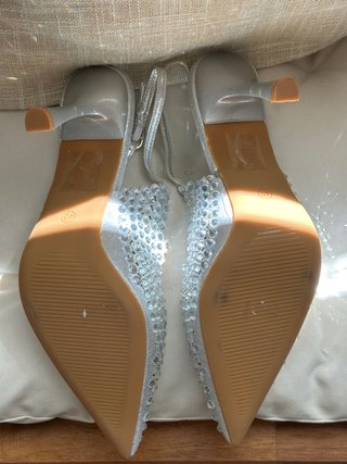 Scarpe eleganti argento con strass