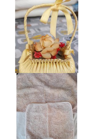 Juego Alfombras Baño y Canasta Decorativa