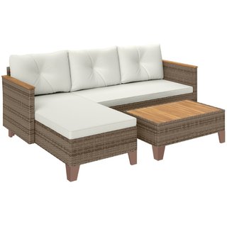 Salotto da Giardino in Rattan PE con Divano 2 Post