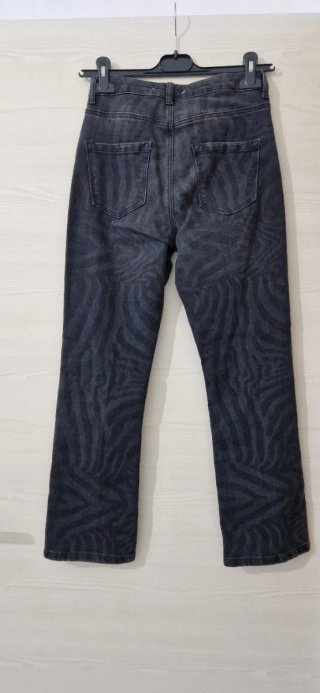 Jeans Motivi vita alta fantasia zebra
