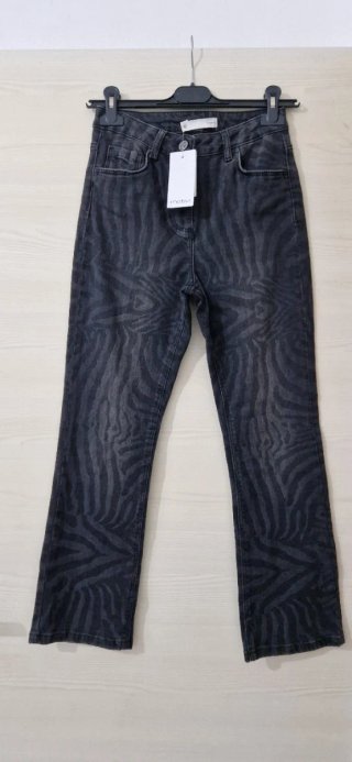 Jeans Motivi vita alta fantasia zebra