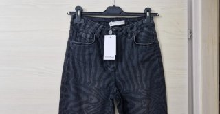 Jeans Motivi vita alta fantasia zebra