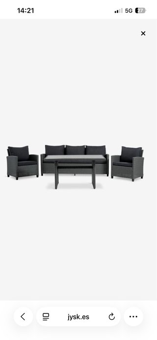 Set de Salón THISE 5 plazas Gris