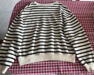 Camiseta rayas mujer blanca y negra