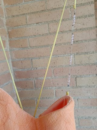 Vestido naranja con encaje y lazo