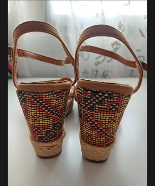 Sandalias cuña esparto boho talla 38