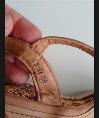 Sandalias cuña esparto boho talla 38