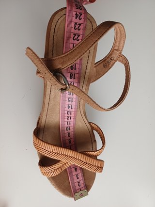 Sandalias cuña esparto boho talla 38