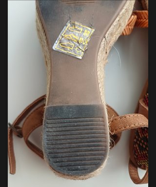 Sandalias cuña esparto boho talla 38