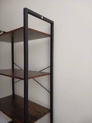 Estantería 6 Niveles Madera y Metal