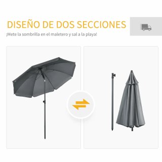 Sombrilla de Playa UV50+ Mástil